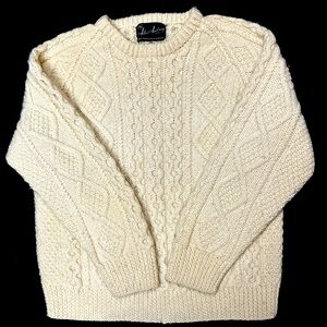 Vintage wool fisherman’s sweater handknit in Scotland by Arthur Armstrong & co